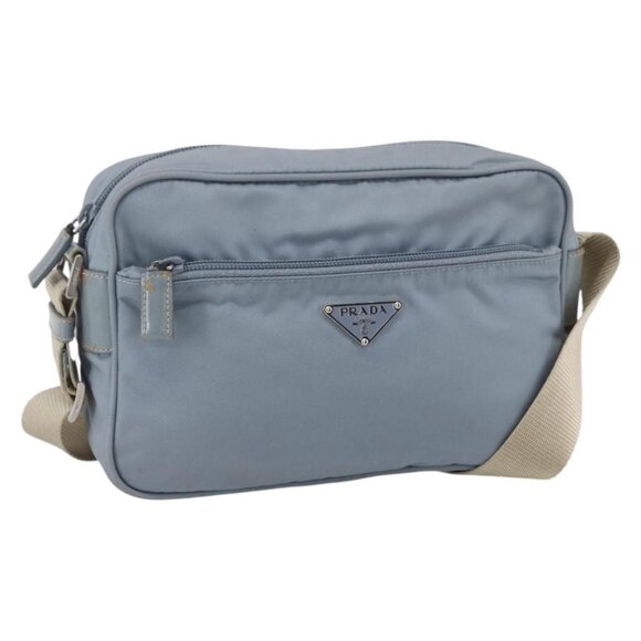 PRADA Handbags - Authentic PRADA Shoulder Bag Nylon Light Blue Silver